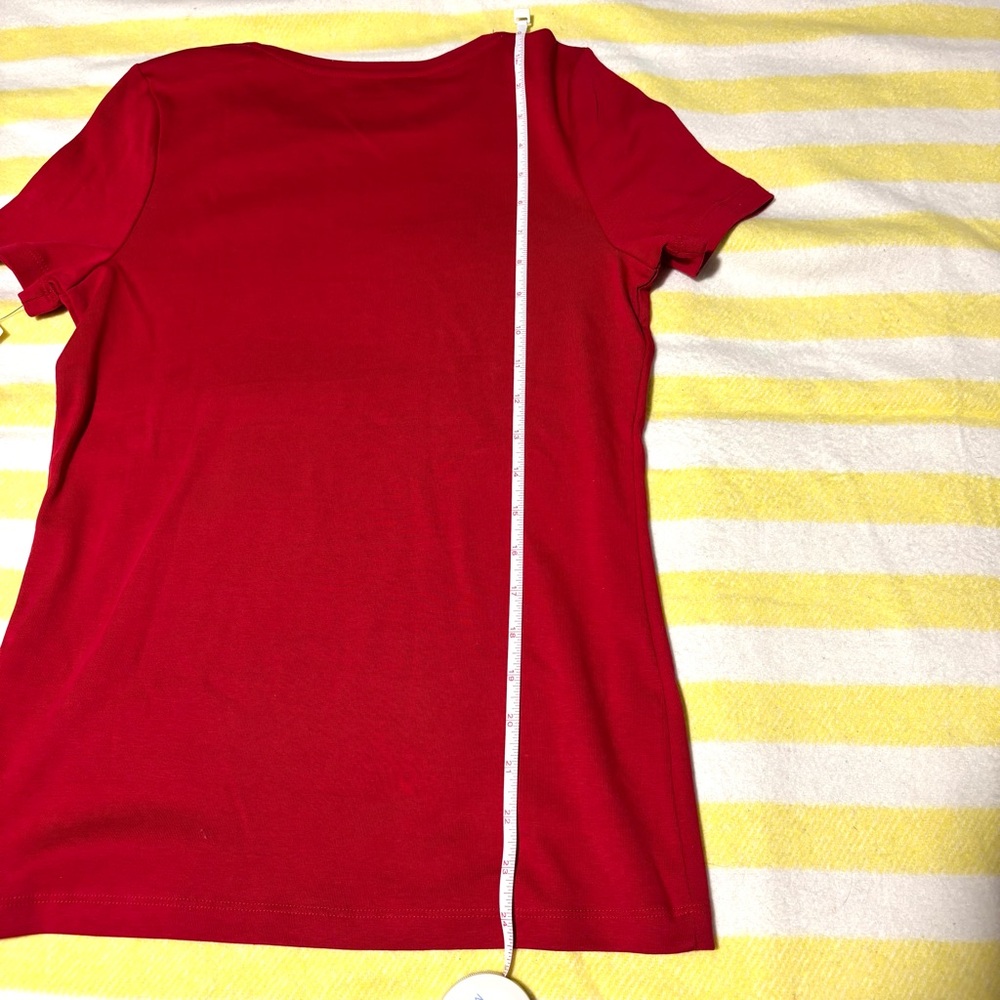 Talbots Classic Red Short Sleeve Tee, Petite Small NWT - Picture 6 of 6
